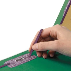 Smead Pressboard Eight-Section Top Tab Classification Folders - Legal, Green (10/Box)