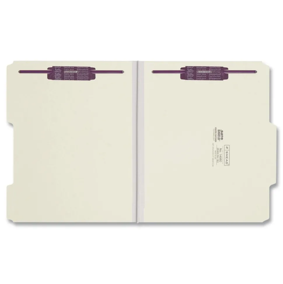 Smead Recycled Pressboard Folders with 2/5-Cut Tab - Letter, Gray-Green (25/Box)