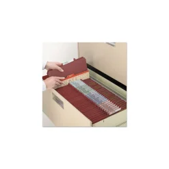 Smead 6 SafeSHIELD Fasteners 2 Dividers Letter Size 6-Section Pressboard Top Tab Pocket Classification Folders - Red (10/Box)