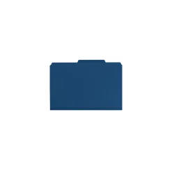 Smead Six SafeSHIELD Fasteners 2 Dividers Legal Size Six-Section Pressboard Top Tab Classification Folders - Dark Blue (10/Box)