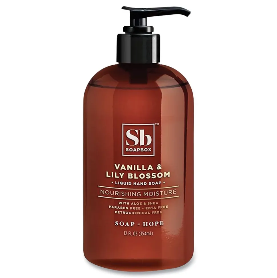 Soapbox 12 oz Hand Soap - Vanilla and Lily Blossom Scent (12/Carton)