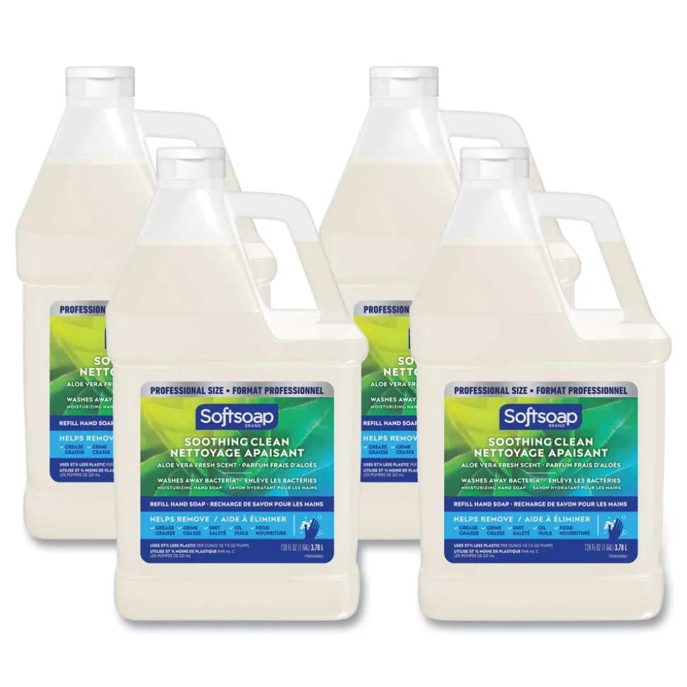 Softsoap 1 gal. Bottle Liquid Hand Soap Refill with Aloe - Aloe Vera Fresh Scent (4/Carton)