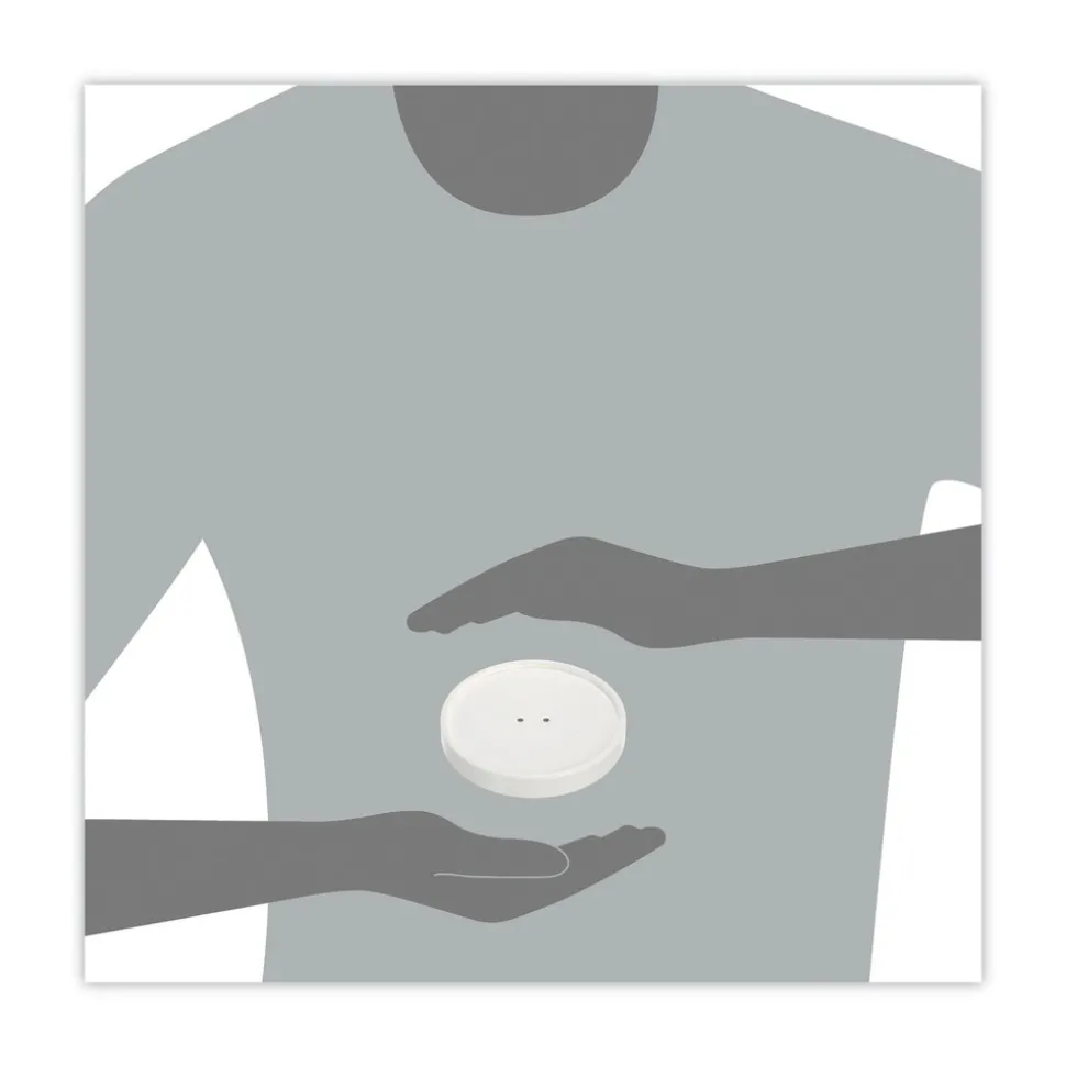 SOLO 3.9 in. Diameter x 0.9 in. h Vented Paper Lids for Food Containers, For 16 oz Containers - White (25/Bag, 20 Bags/Carton)