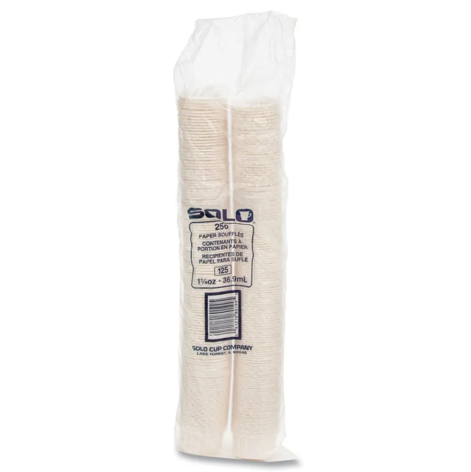 SOLO 1.25 oz. ProPlanet Seal Paper Portion Cups - White (250/Bag, 20 Bags/Carton)