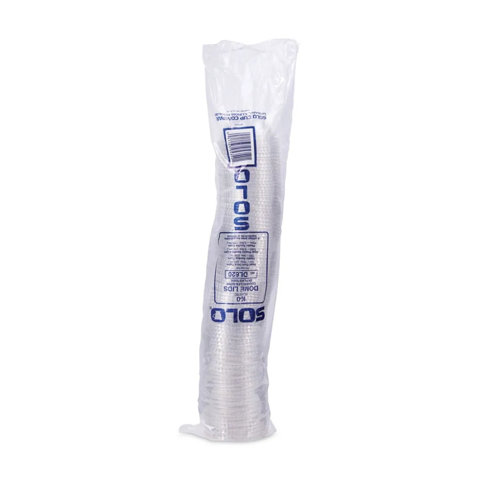 SOLO 2.5 oz to 9 oz Plastic Dome-Top Cold Cup Lids - Clear (2500/Carton)