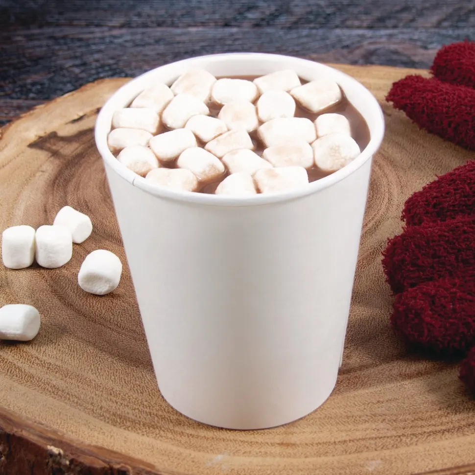 SOLO Thermoguard 12 oz. Sustainable Forest Print Insulated Paper Hot Cups - White (600/Carton)
