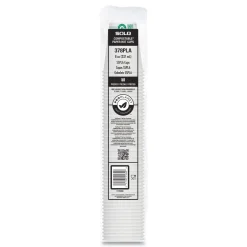 SOLO 8 oz Compostable Paper Hot Cups - White/Green (20/Carton)