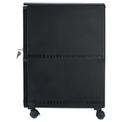 Storex 14.75 in. x 18.25 in. x 26 in. 2 Legal/Letter-Size File Drawers Mobile Filing Cabinet - Black