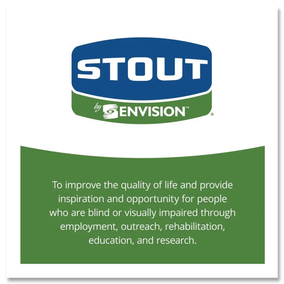 Stout by Envision Controlled Life-Cycle 33 in. x 40 in. 1.1 mil. 33 Gallon Plastic Trash Bags - Green (40/Box)