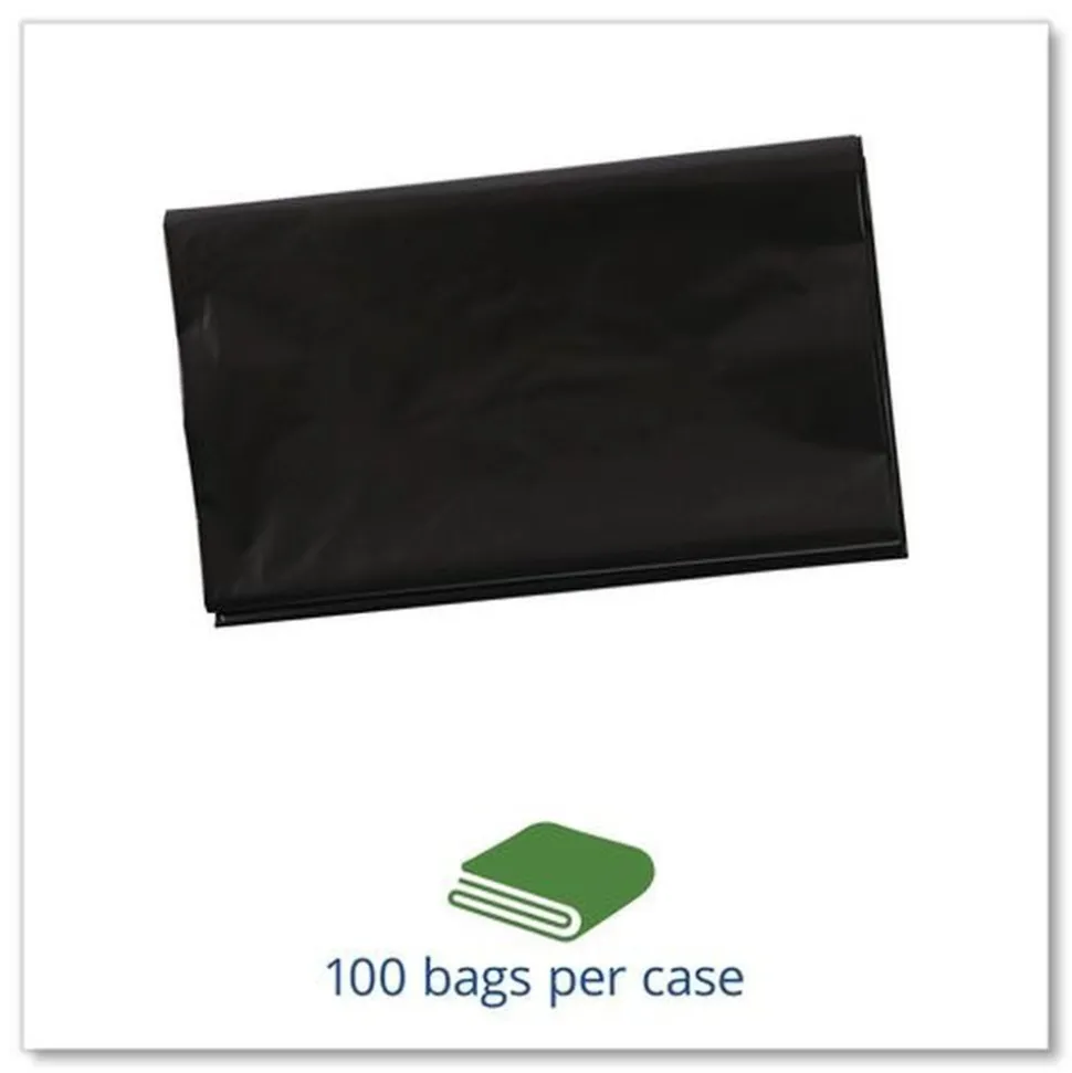 Stout by Envision 33 in. x 40 in. 1.3 mil. 33 Gallon Total Recycled Content Plastic Trash Bags - Brown/ Black (100/Carton)