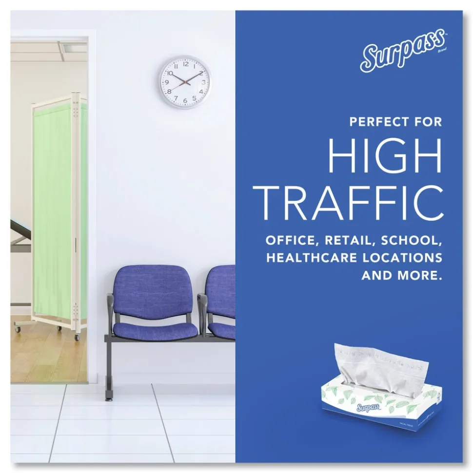 Surpass 2-Ply Facial Tissue for Business - White (125 Sheets/Box, 60 Boxes/Carton)