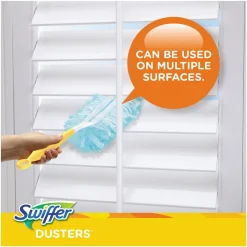 Swiffer Dusters Starter Kit with Dust Lock Fiber and 6 in. Handle - Blue/Yellow (6/Carton)