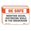 Tabbies BeSafe Messaging 9 in. x 6 in. Repositionable Wall/Door Signs - White (3/Pack)
