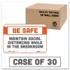 Tabbies BeSafe Messaging 9 in. x 6 in. Repositionable Wall/Door Signs - White (30/Carton)