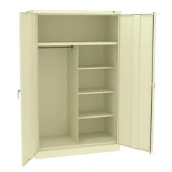 Tennsco 48 in. x 24 in. x 78 in. Jumbo Combination Steel Storage Cabinet - Putty