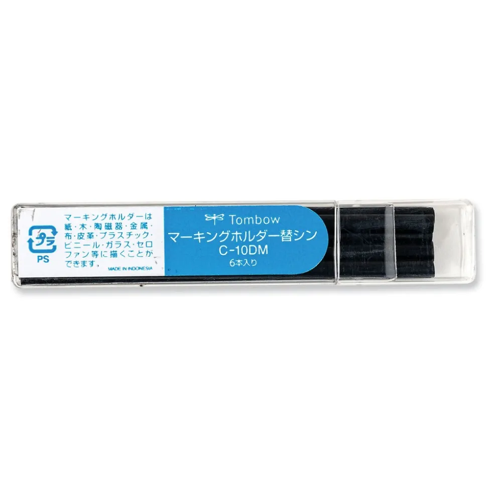 Tombow 4.4 millimeter Mechanical Wax-Based Marking Pencil Refills - Black (10/Box)