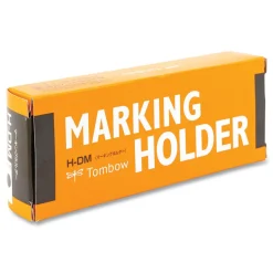Tombow 4.4 mm Wax-Based Marking Pencil - Black Wax, Navy Blue Barrel (10/Box)