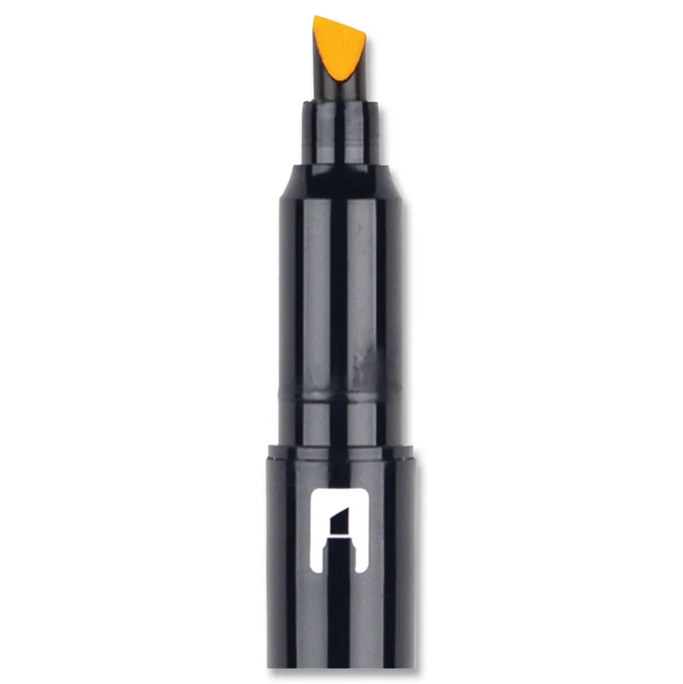 Tombow Mono Bullet/Chisel Tip Highlighters - Golden Yellow Barrel/Golden Yellow Ink (10/Box)