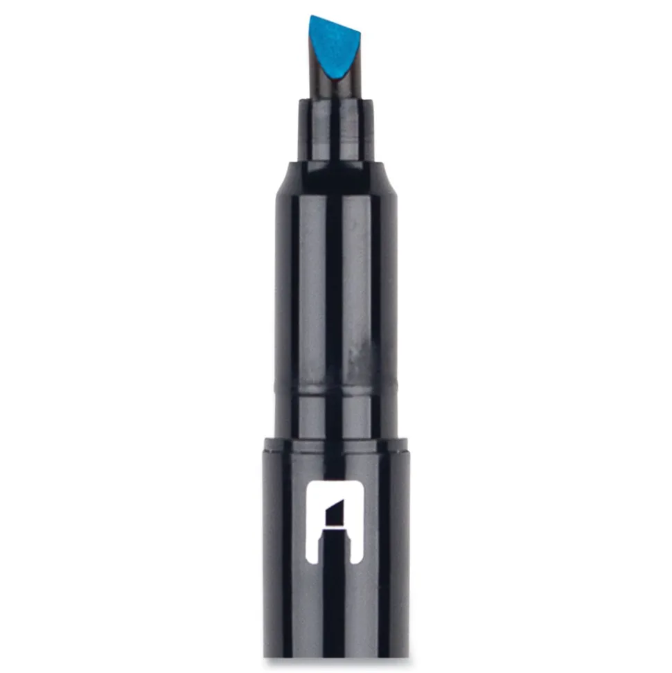 Tombow Mono Chisel/Bullet Tip Highlighters - Skyblue Barrel/Skyblue Ink (10/Box)