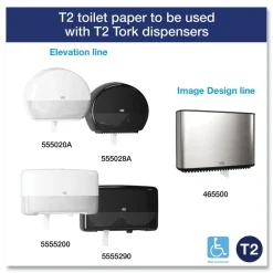 Tork Advanced 3.48 in. x 751 ft. 2-Ply Septic Safe Mini-Jumbo Roll Bath Tissue - White (12/Carton)