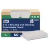 Tork 192815 13 in. x 21 in. 1-Ply 2 in 1 Wiper - White (120/Carton)