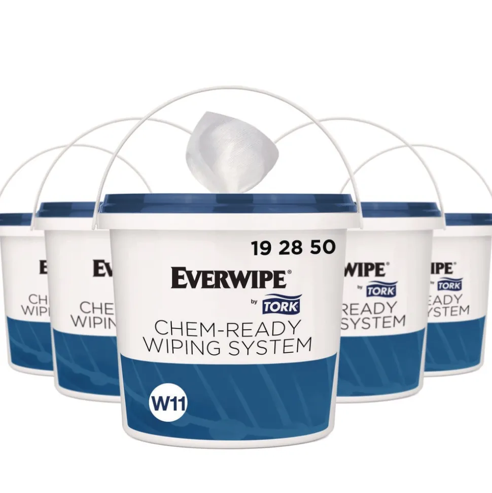 Tork 8.5 in. x 7 in. x 7 in. Chem-Ready Buckets - White (5/Carton)