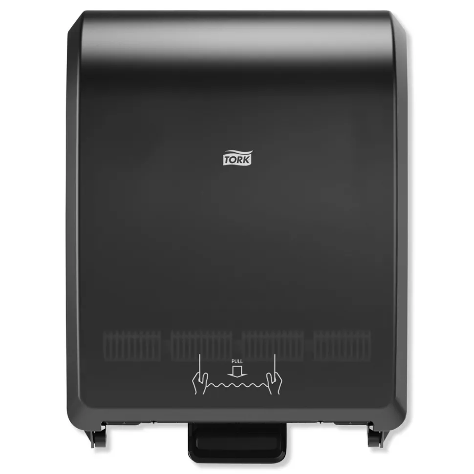 Tork 772828 12.32 in. x 9.32 in. x 15.95 in. Mechanical Hand Towel Roll Dispenser for H80 System - Black