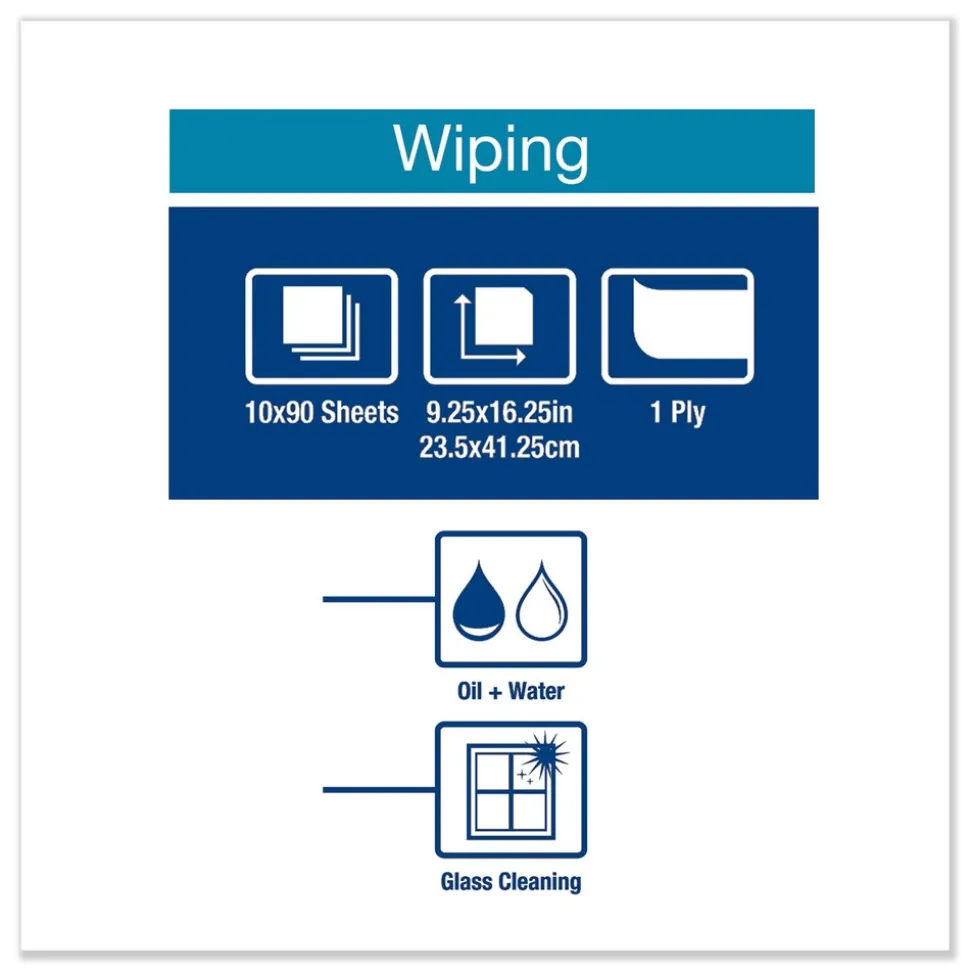 Tork 1 Ply Heavy-Duty Paper Wiper - Unscented, White (900/Carton)