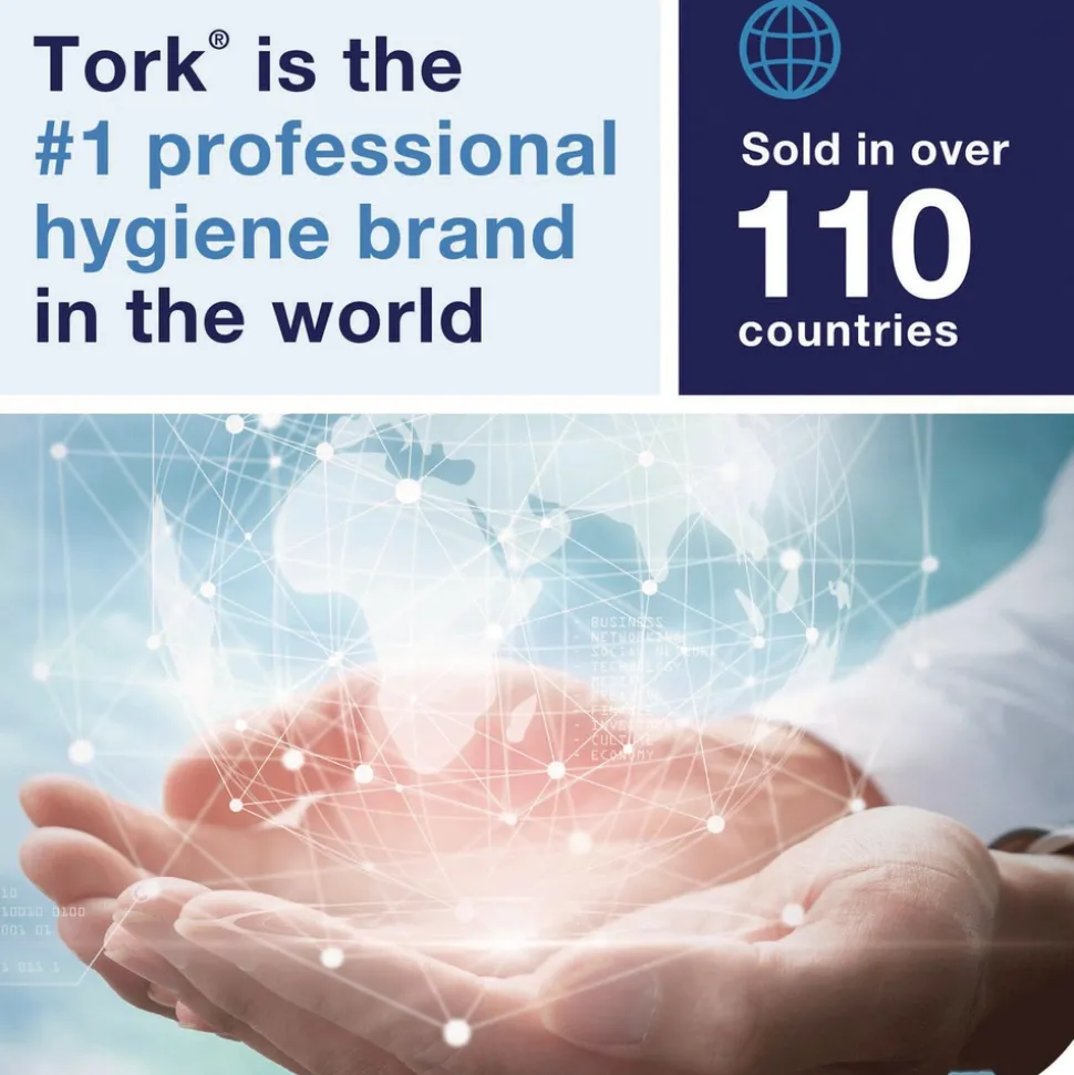 Tork 1-Ply 13.97 x 4.25 in. Industrial Heavy-Duty Cleaning Cloth - Unscented, White (4/Carton)