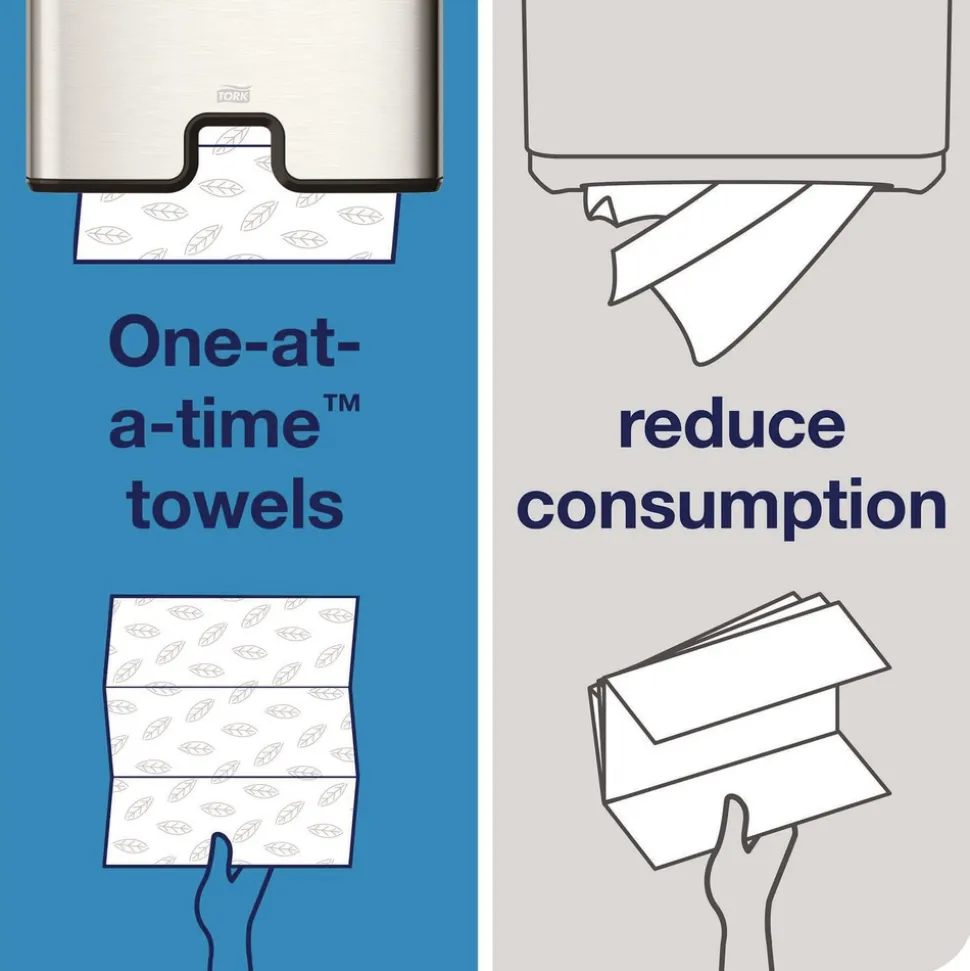 Tork 101298 2-Ply 9.12 x 12.8 Xpress Extra Soft Multifold Towel - White (16/Carton)