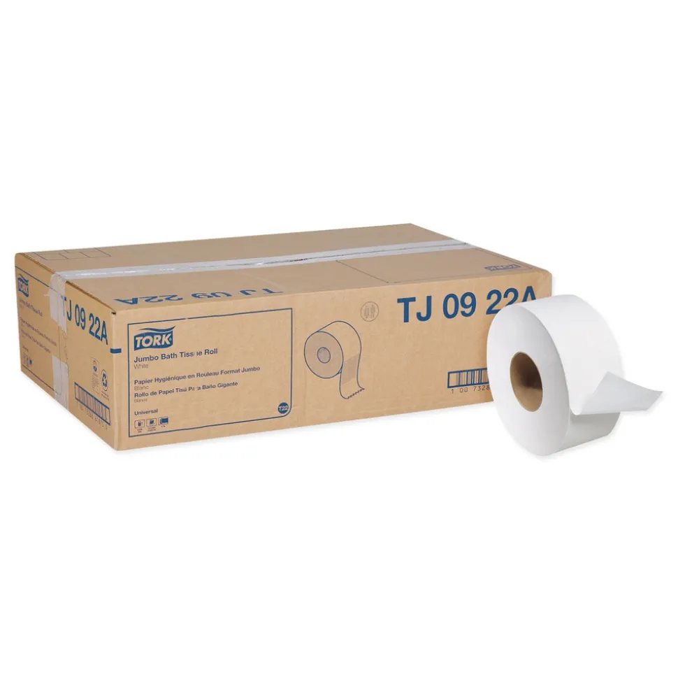Tork Universal 3.48 in. x 1,000 ft. 2-Ply Septic Safe Jumbo Bath Tissue - White (12/Carton)