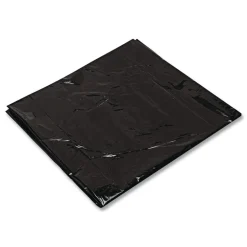 Trinity Plastics 38 in. x 58 in. 60 gal. 2.4 mil Flat Pack Low-Density Can Liners - Black (100/Carton)