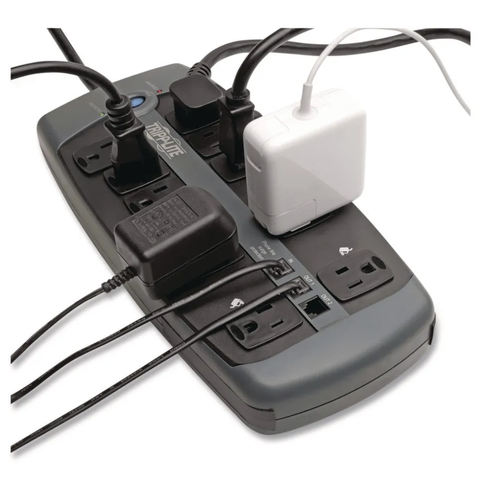 Tripp Lite 10 AC Outlets 8 ft. Cord 2395 J Protect It! Surge Protector - Black