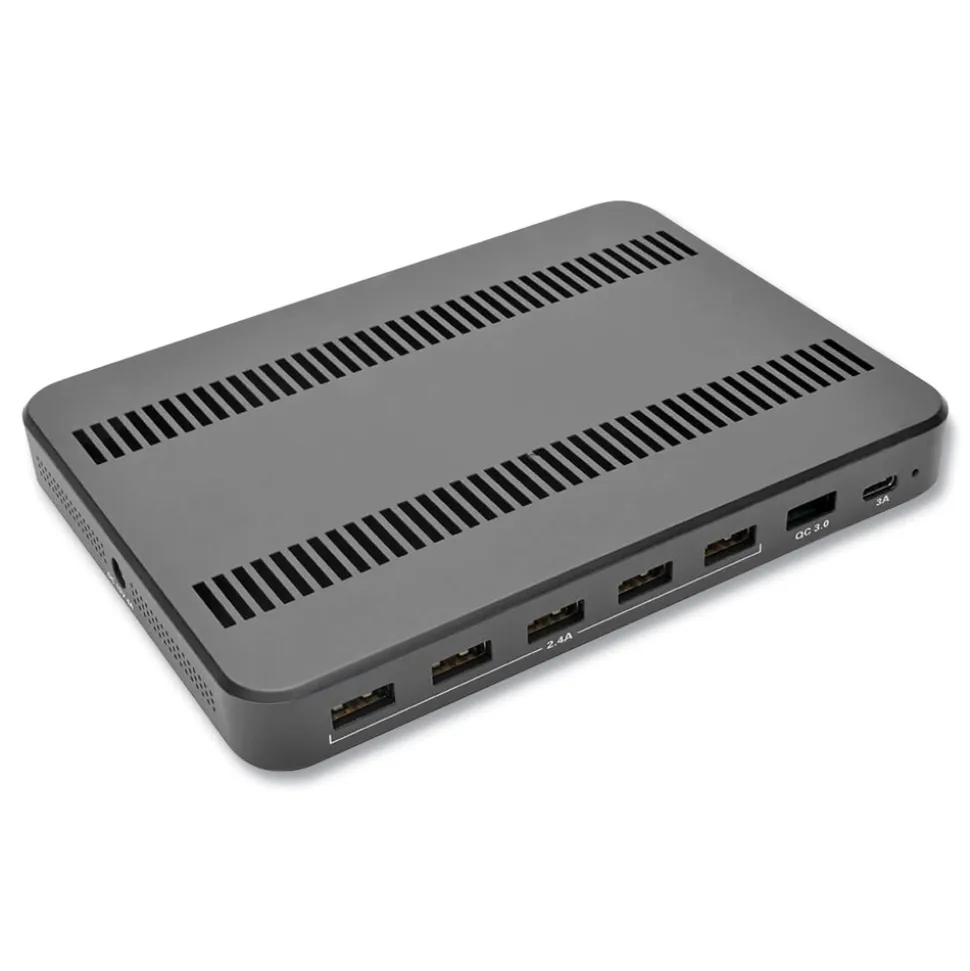 Tripp Lite 4.9 in. x 2.6 in. x 6.6 in. 7 Devices USB Charging Station with Quick Charge - Black