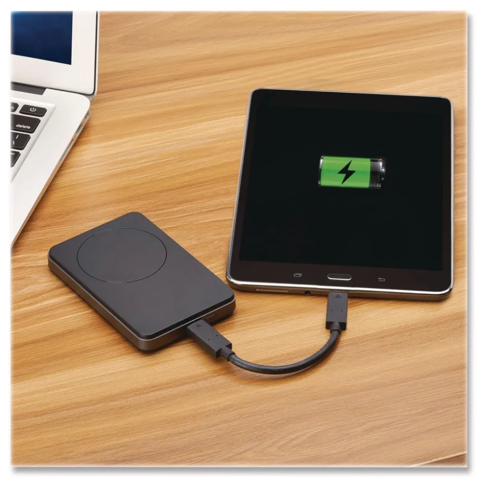 Tripp Lite Portable Wireless Magnetic Charging Power Bank USB C Black