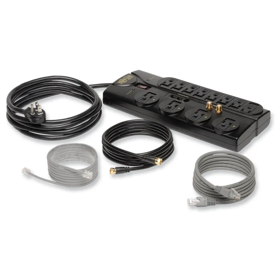 Tripp Lite Protect It! 2880 J 12-Outlet Surge Protector with 8 ft. Cord - Black