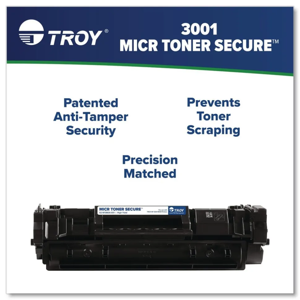 TROY 02-W1380X-001 High-Yield MICR Toner Secure, Alternative for TROY/HP 02-W1380X-001 - Black