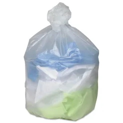 Ultra Plus 33 in. x 40 in. 11 mic 33 Gallon Can Liners - Natural (100/Carton)