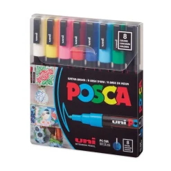 uni-ball Fine Bullet Tip Water-Based Paint Markers - Assorted Colors (8/Pack)