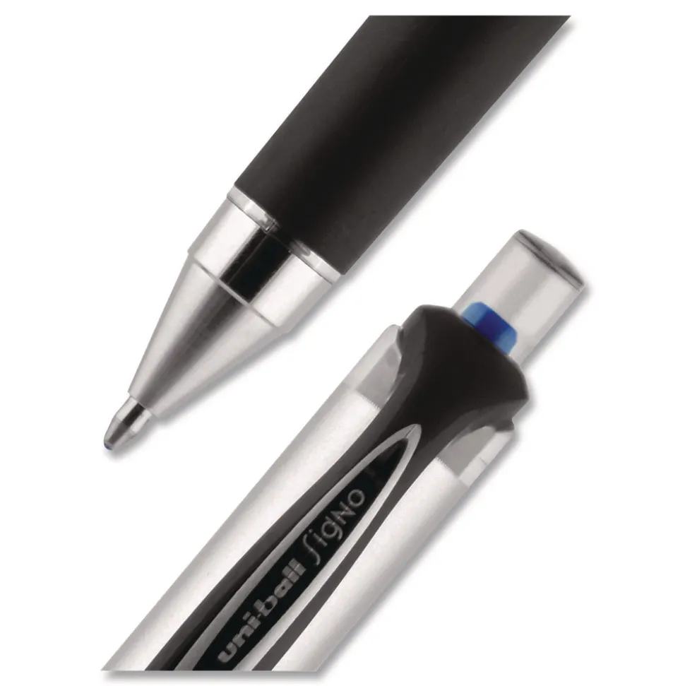 uni-ball 207 Impact Bold 1 mm Retractable Gel Pen - Blue Ink/Black/Blue Barrel