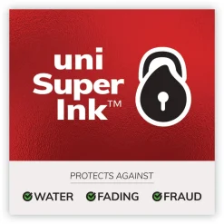 uni-ball Jetstream Bold 1 mm Hybrid Gel Pen - Black/Silver Barrel