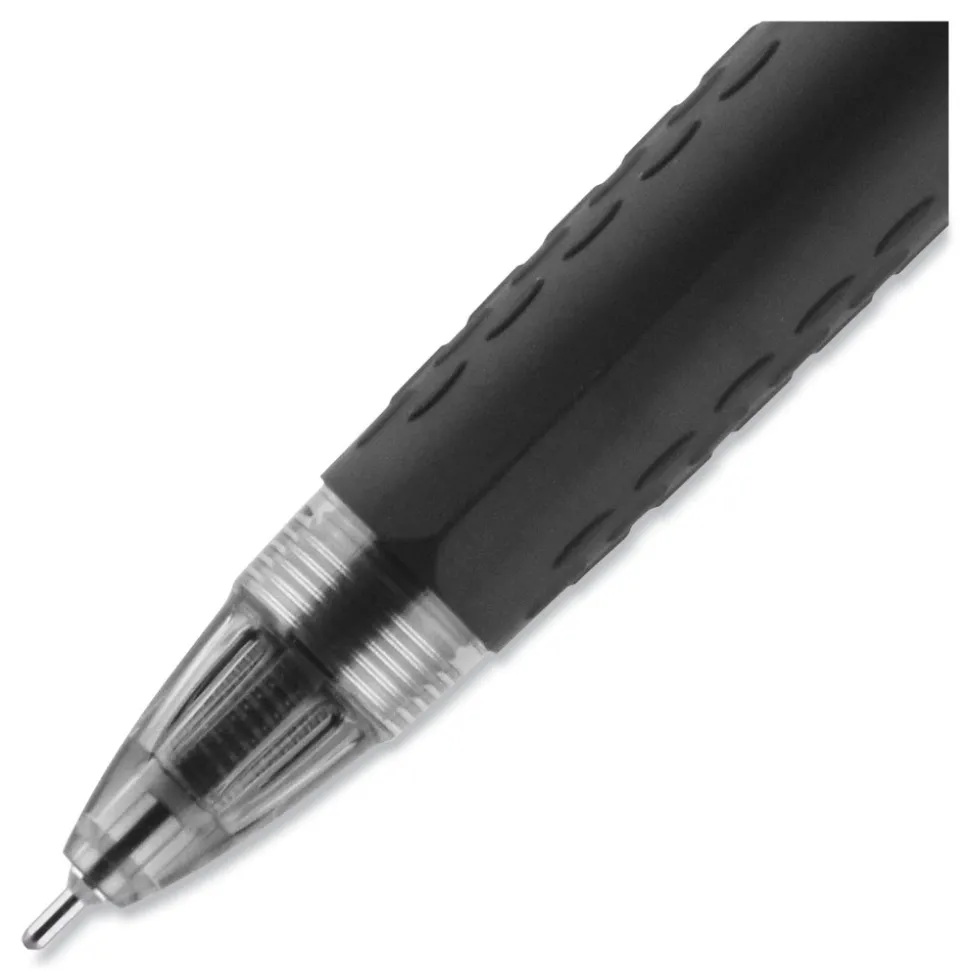 uni-ball Signo 207 Medium 0.7 millimeter Retractable Needle Point Gel Pen - Blue Ink/Clear/Black/Blue Barrel (1-Dozen)