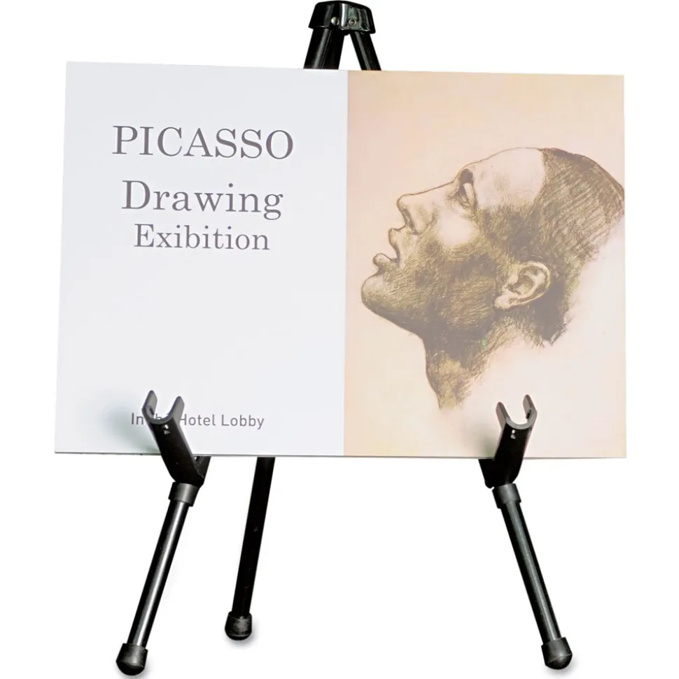 Universal Portable 14 in. Steel Tabletop Easel - Black