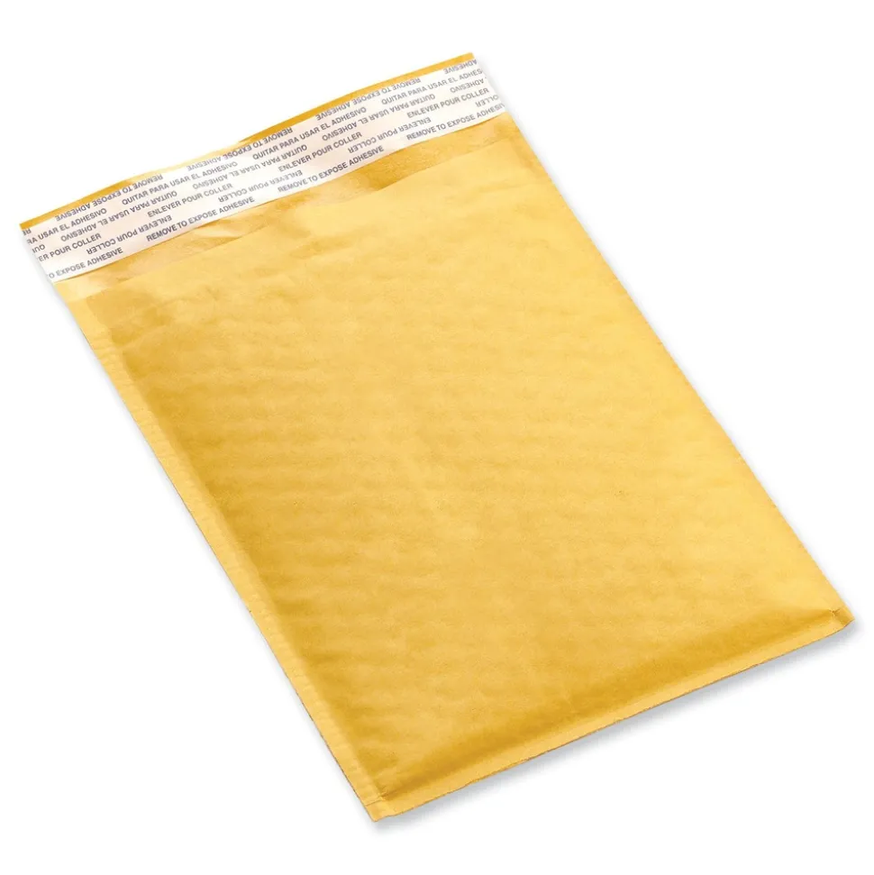 Universal 4087887 12.5 x 19 Peel Seal Strip Cushioned Mailer, Extension Flap, Self-Adhesive Closure (50/Carton)