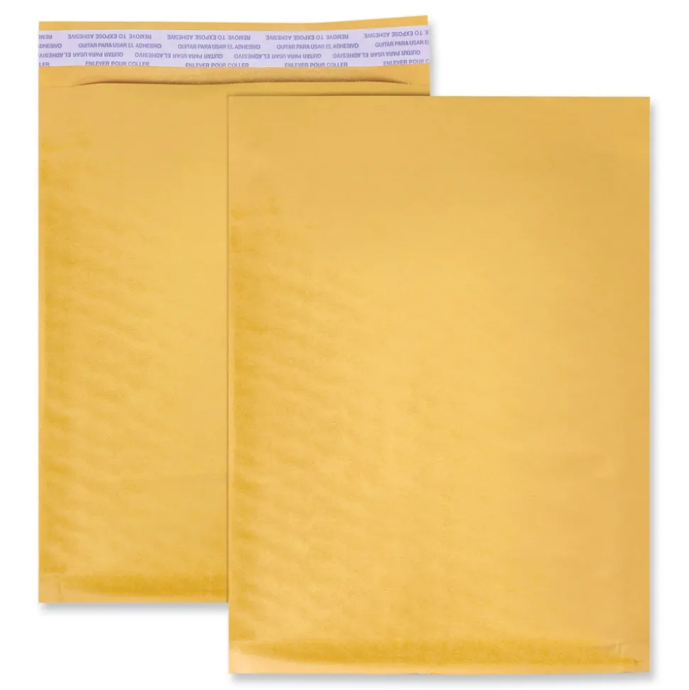 Universal 4087887 12.5 x 19 Peel Seal Strip Cushioned Mailer, Extension Flap, Self-Adhesive Closure (50/Carton)
