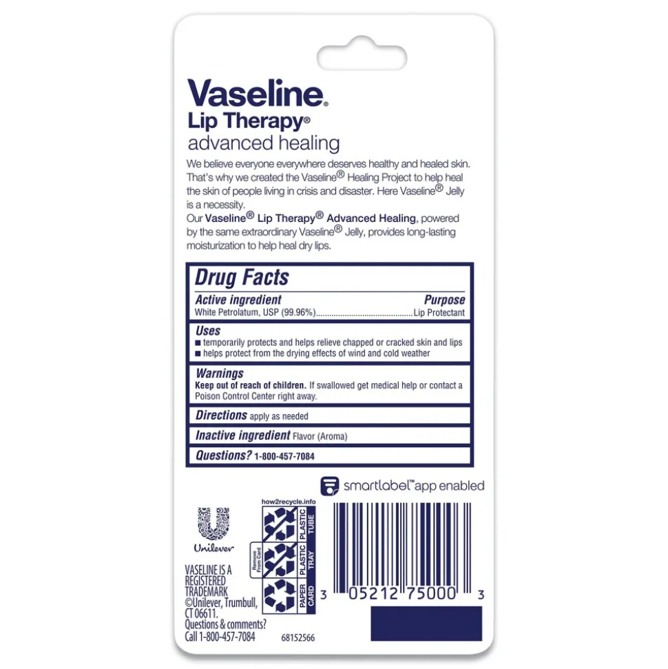 Vaseline 0.35 oz Lip Therapy Advanced Lip Balm - Original