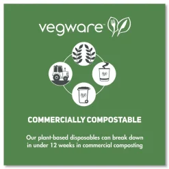 Vegware 16 oz. 96-Series Compostable Cold Cup - Clear/Green (1000/Carton)