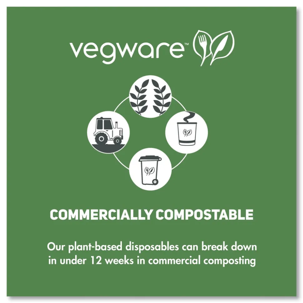 Vegware Compostable CPLA Cutlery Knife - White (1000/Carton)