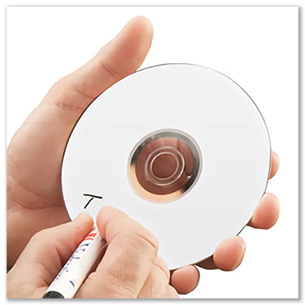 Verbatim 700 MB/80 min 52x CD-R Recordable Disc - White (100/Pack)