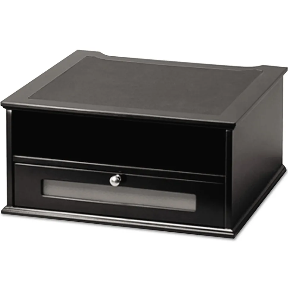 Victor 13 in. x 13 in. x 6.5 in. Midnight Black Collection Monitor Riser Supports 50 lbs. - Black